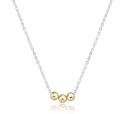 16" Necklace Mixed Metal - Joy Gold