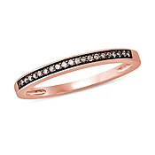 1/10 CT. T.W. Champagne Diamond Anniversary Band in 10K Rose Gold