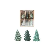 2-1/2"H Stoneware Trees, Green