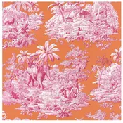 Blood Orange Toile Cocktail Napkins
