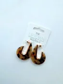 acrylic teardrop earrings - tortoise