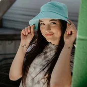 Aqua Corded Bucket Hat