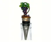 Bottle Stopper Grape Vine Hand Painted