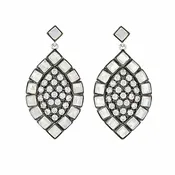 Aria Rainbow White Zircon and Moonstone Earrings