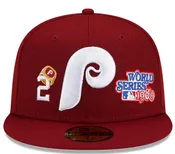 New Era Philadelphia Phillies Coopers Town The rings series 59FIFTY Fitted Hat- Burgundy