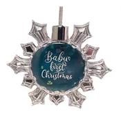 Baby's First Christmas Snowflake Small Ornament