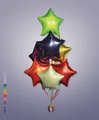 7 Mylar Stars Cluster