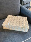 3D White Button Bone Box