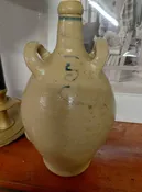 19th century German Westerwald salt-glazed stoneware bottle jug — Pocahontas Antiques & Curiosities