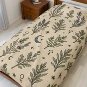 Botanical Moon Plush Blanket