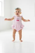 Angel Dear -Cherry Stripe - Ric Rac Ruffle Sunsuit