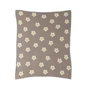 Creative Co-op - Cotton Knit Baby Blanket with Flowers