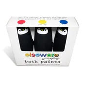 Bath Paints - Gentle Plant-Based Formula + 3 Reusable Silicone Penguins for Kids