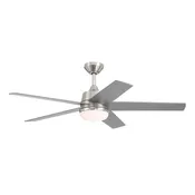 Astrea 52 in. Smart Brushed Nickel Modern Ceiling Fan with LED Light and Remote