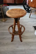 Antique Drafting Stool - Vintage Adjustable Wooden Seat — Simply Rescued