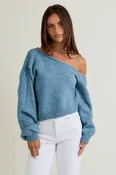 Asymmetrical Shoulder Sweater Top