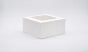 10″x10″x5″ White Lock Corner, with Window, 1 Piece