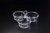3-Bowl Acrylic Condiment Caddy W/Handle