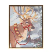 19.5" Reindeer Textured Framed Wall Art - Raz Imports