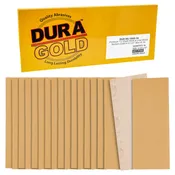 1000 Grit - 1/2 Sheet Size Wood Workers Gold, 4-1/2" x 11" with Hook & Loop Backing - Box of 16 Sheets - Hand Sand Sander