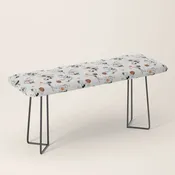 Basketball Fun Comic Illustration Pattern with Balls on Grey Background Bench