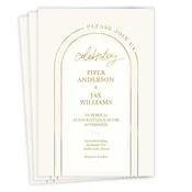 Elegant Gold Arch Wedding Invitation