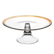 ANTIBES Amber Footed Plate, 11"D