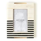4" x 6" Mukhendu Stripe Black & White Picture Frame