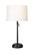 Alexis Cordless Table Lamp - Black with Linen Shade