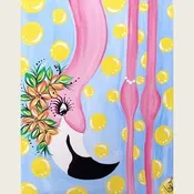 Art To Go paint kit "Flirty Flamingo" | The Painted Petal | Art Design Studio | Sanford NC