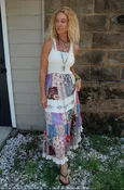 Aari Embroidered Dress in Pearl