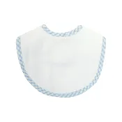 Personalized Baby Boy Blue Gingham Pique Medium Bib