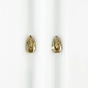 0.22ct COGNAC DIAMOND MATCHING PAIR FANCY ORANGE BROWN PEAR CUT NATURAL ACCENT
