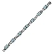 18K White Gold Aquamarine Bracelet, 37.08-Carats