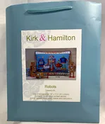 Kirk & Hamilton Robots Tapestry Kit Canvas Wool Chart Needle Instructions