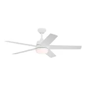 Astrea 52 in. Smart Matte White Modern Ceiling Fan with LED Light and Remote
