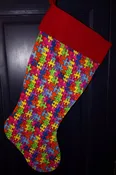 Autism Awareness Christmas Stocking — Karleen's Ideas