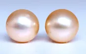 10.7mm Vintage Baroque Pearl Stud Earrings 14kt Gold 12380