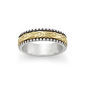 Beaded Scrolled Wedding Ring