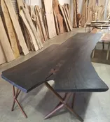 Bar Table - live edge w/ metal base — studio-gerardi