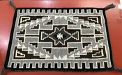Authentic Navajo Handwoven wool rug by Nellie Benally 28"x19"