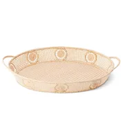 AERIN Raffia Round Tray