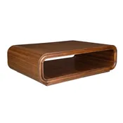 American Walnut Curved Coffee Table — At Hom