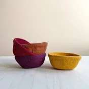 Felted Sorting Bowl Set of 4 WARM