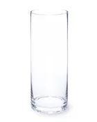 10" Hand-Blown Glass Cylinder Vase