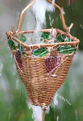 Basket &amp;amp; Glass Metal Art Copper Rain Chains