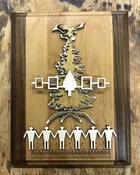 7" X 9" Haudenosaunee Tree of Peace Plaque — Tuscarora WoodWorks