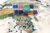 500 Multi-Colored Map Push Pins