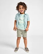 Baby And Toddler Boys Chino Shorts - Pink