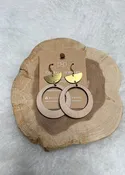 Cecelia Champagne Open Wood Hoop